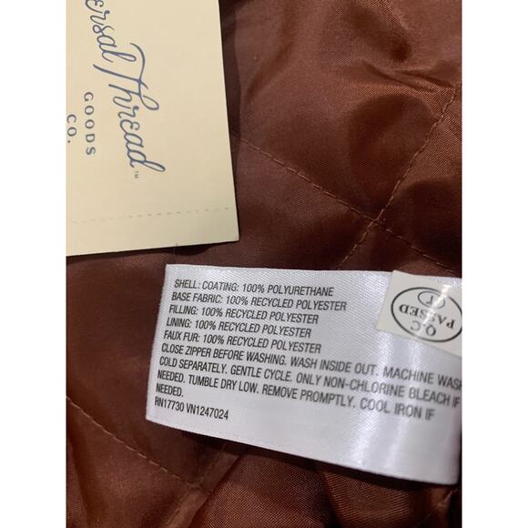 Faux Leather Moto Jacket Brown Sz Medium NWT Universal Thread - Picture 6 of 7